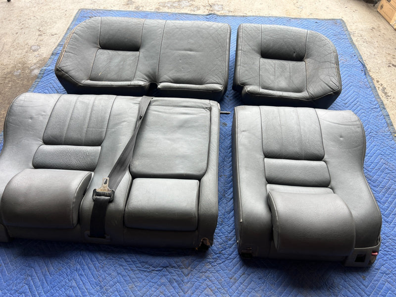 1992-1995 Volvo 940 740 Wagon Charcoal Leather Rear Seat Cushion Set OEM #3265EM