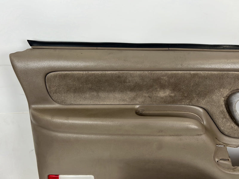 1995-1998 Chevrolet GMC C/K Left & Right Door Card Trim Panel Pair Tan OEM