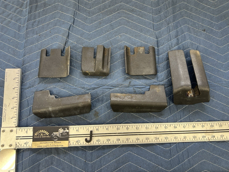 1993-1997 Volvo 850 850R Lower Seat Track Trim Covers Charcoal Set OEM #4531E