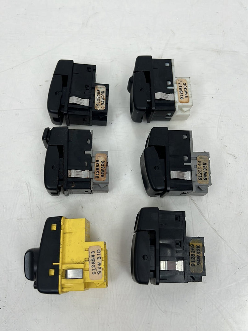 1993-1997 Volvo 850 Dash Sunroof Tracs Info Defrost Sport Switch Set OEM