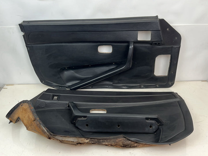 1983-1985 Porsche 944 Left + Right Door Card Panel Pair Black OEM #5706EM