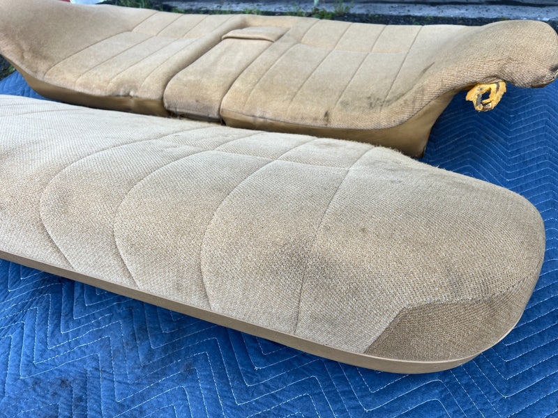 1986-1993 Volvo 240 244 *Sedan Only* Rear Bench Set Tan Cloth OEM #4208EM