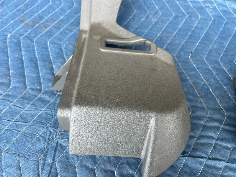 1989-1995 Volvo 740 940 Sedan Rear RH & LH Seat Belt Trim Pair Gray OEM #3776EM