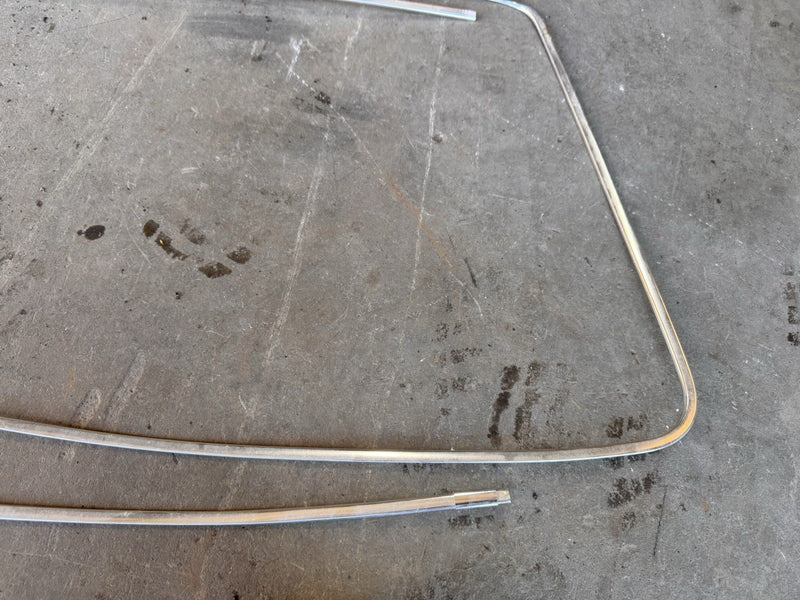 1986-1991 Volvo 240 244 245 Front Windshield Surround Chrome Trim Set OEM #4972E