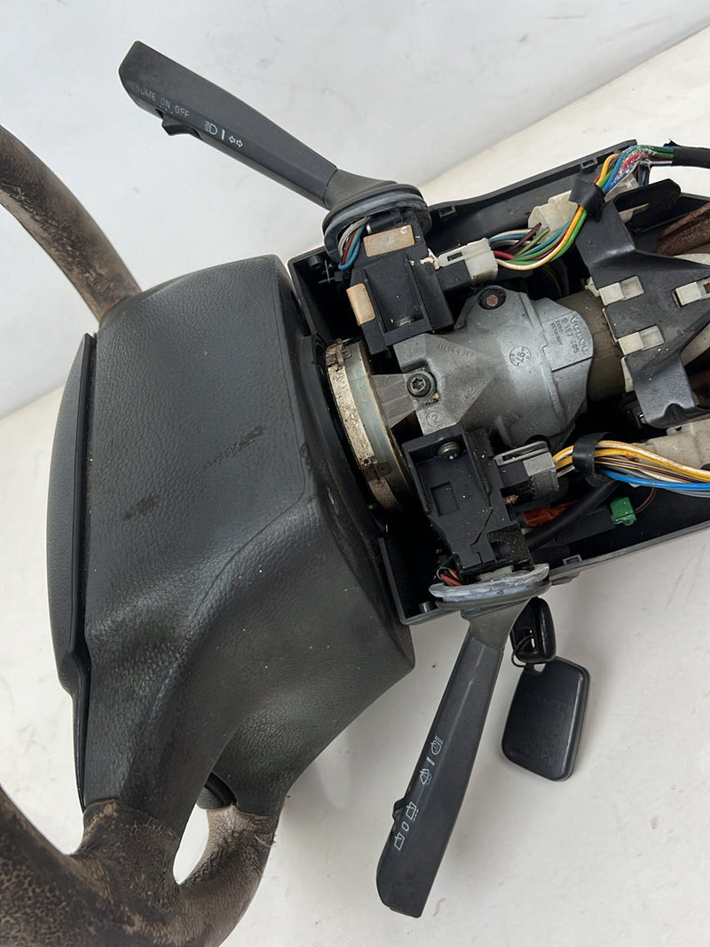 1998-2000 Volvo V70 Steering Wheel Column w/ Ignition, Key & Stalks OEM #6055EM