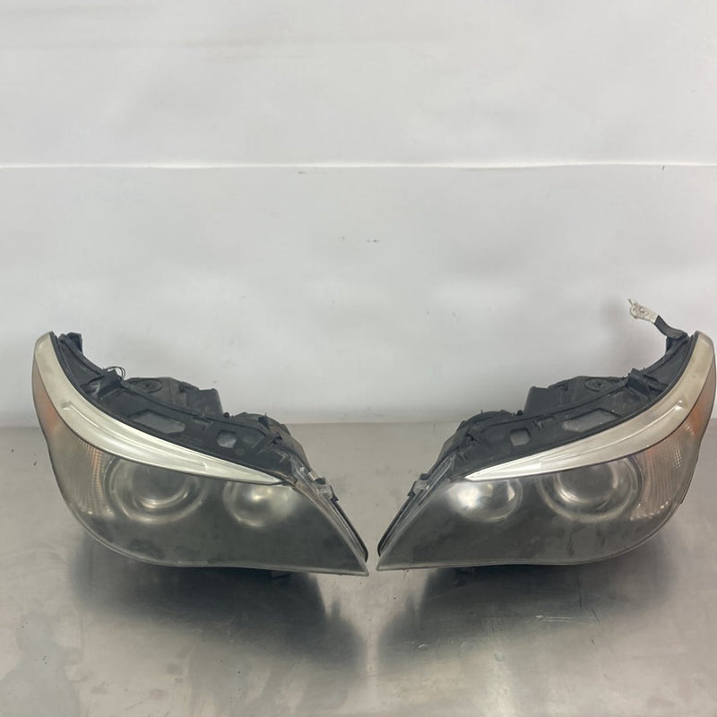 2003-2007 BMW 545i E60 Headlamp Set Headlight 158723 159331 6934836 OEM #4909M
