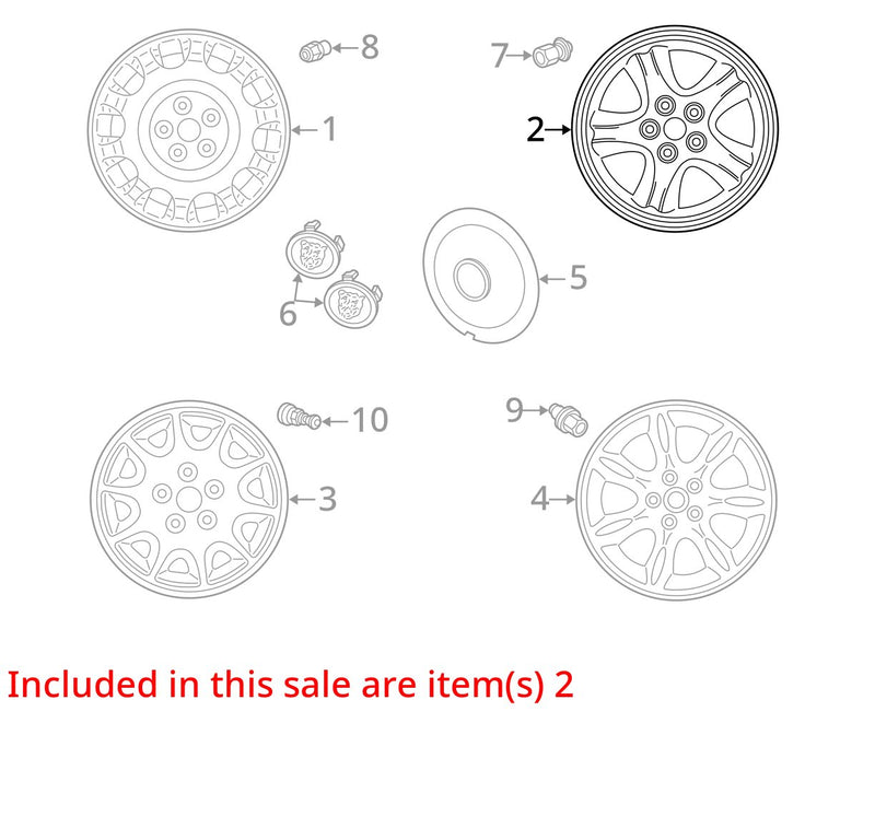 1998-2003 Jaguar XJR XJ8 X308 Set Of 4 Penta 18âx8â Wheel MNC6118AA OEM #4802E