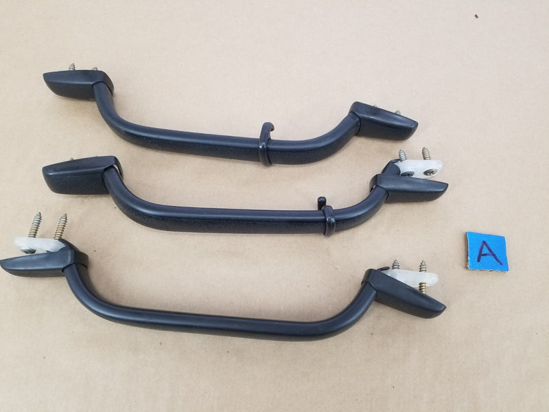 1984-93 BMW E30 318i 325i Black Interior Overhead Grab Handle Set OEM #464CN