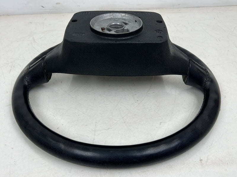 1993-1997 Volvo 850 Black Leather 4 Spoke Steering Wheel w/ Horn Button OEM