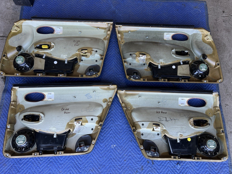 1998-2003 Jaguar XJR XJ8 X308 Set Of 4 Black Door Card Trim Panels OEM #4659E