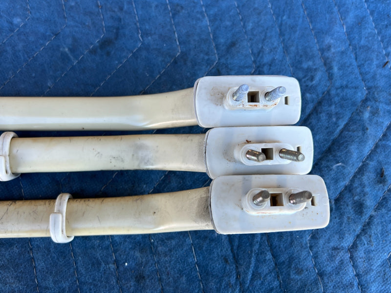 1986-1993 Volvo 240 244 Sedan Overhead Grab Handle Set of 3 White OEM #4353EM