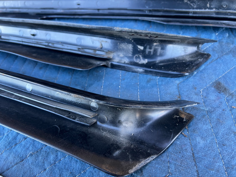 1986-1993 Volvo 240 244 Sedan Door Sill Scuff Trim Entry Black Set OEM #4388EM