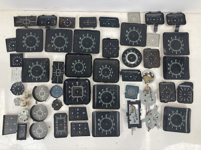 Lot of 50+ Automotive Clock Faces Steampunk Art Vintage OEM #5321M