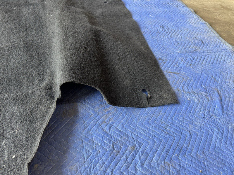 1986-1993 Volvo 240 244 Sedan Rear Trunk Carpet Liner Black Floor OEM #4856E