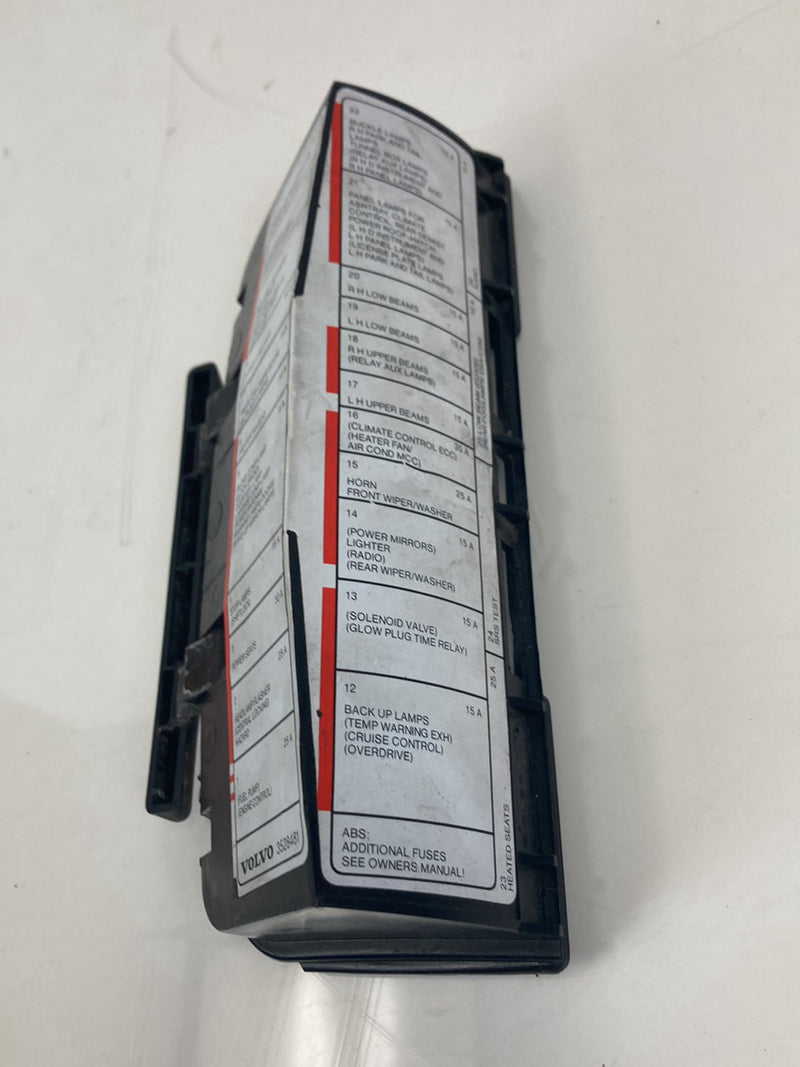 1992 Volvo 940 944 - Fuse Box Cover PN: 3528481