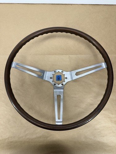1963-1968 Corvette C2 C3 Walnut Wood Steering Wheel 3 Spoke OEM *NICE* #3237E