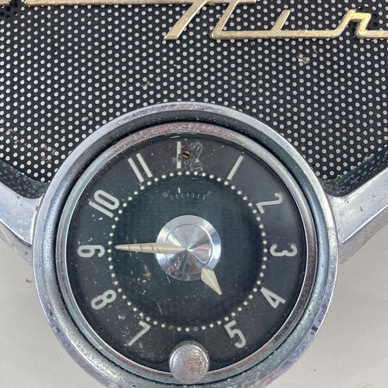 1955-1956 Chevrolet Bel Air Clock Gauge Chrome Trim Gauge 3717180 OEM #5318M