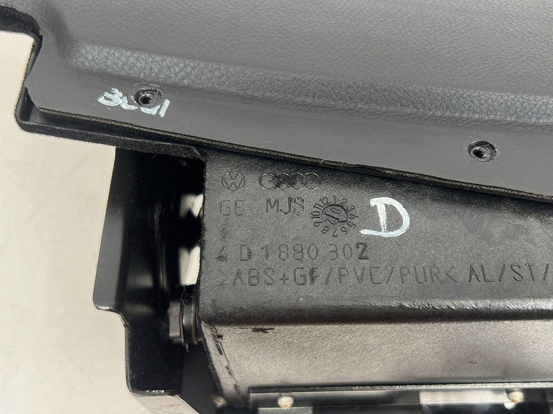 2001-2003 Audi S8 D2 A8 Dash Glove Box Compartment Black OEM #6098EM