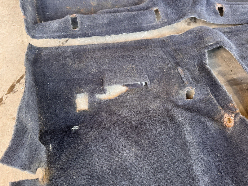 1986-1993 Volvo 240 244 Sedan Black Molded Carpet Set Front & Rear OEM #4966E