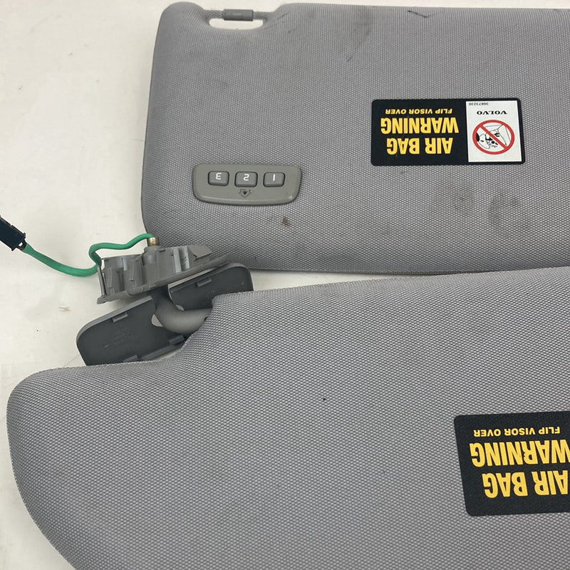 2003-2006 Volvo XC90 Right & Left Sun Visor Shade Gray Cloth 39890510 OEM #4802M