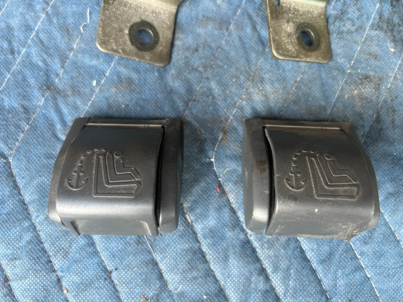 2005-2007 Volvo S60R V70R Rear Parcel Shelf Seat Release Cover Set OEM #2995EM