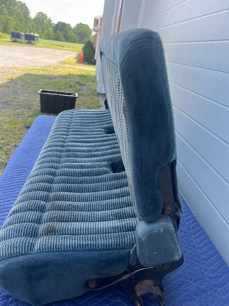 1988-1994 Chevrolet Silverado Ext Cab Rear Bench Seat Two-Tone Blue OEM #5532EM