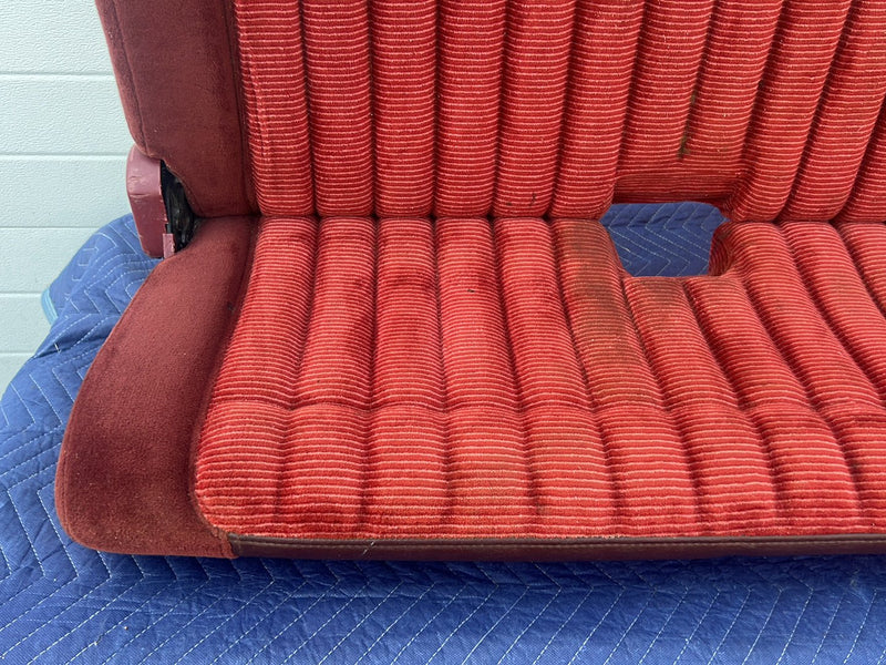1988-1994 Chevy Silverado GMC Ext Cab Rear Bench Seat Two-Tone Maroon OE #5534EM