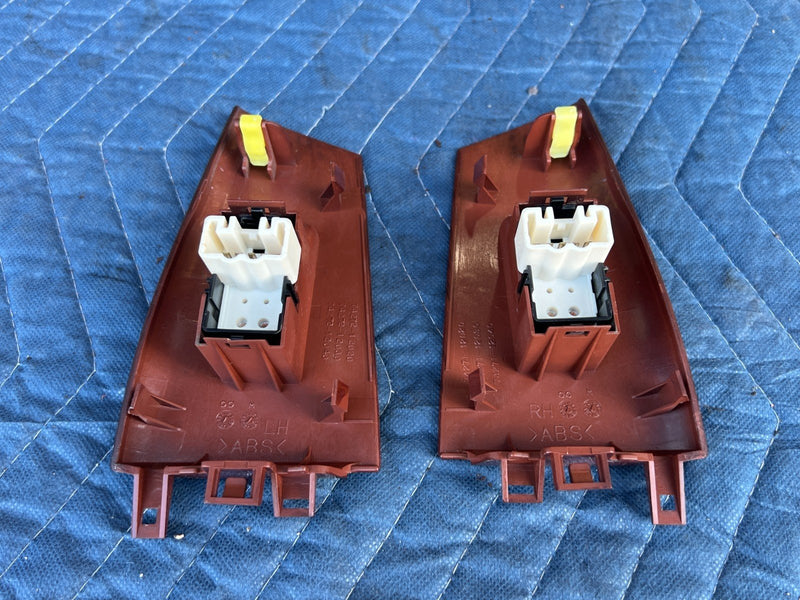 2003-2008 Toyota Corolla Rear RH & LH Door Window Switch Wood Pair OEM #3339EM