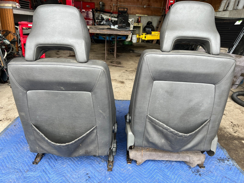 1992-1995 Volvo 940 740 Front Left & Right Seat Pair Charcoal Leather OE #3266EM