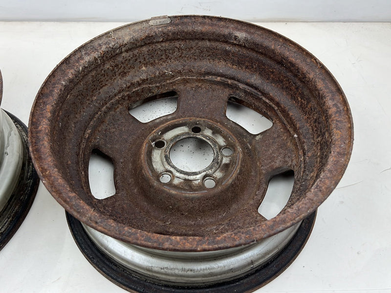 1975-1980 Volvo 244 240 14" Steel Wheel Rim Pair 5.5Jx14x20 OEM #5405EM