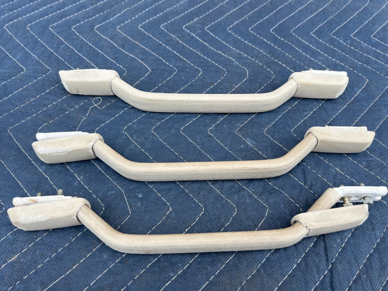 1967-1974 Volvo 140 142 144 Overhead Grab Handle Set of 3 White OEM #4872EM