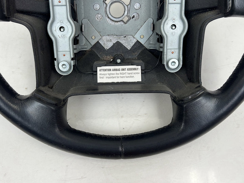 1993-1997 Volvo 850 Black Leather 4 Spoke Steering Wheel w/ Horn Button OEM