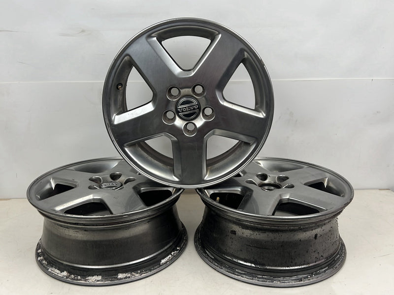 1998-2000 Volvo V70 5 Spoke 6.5Jx16 16" Wheel Set Smoked Hyper 5x108 OEM #6351EM