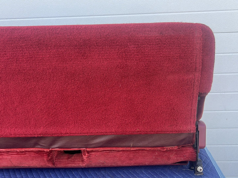 1988-1994 Chevy Silverado GMC Ext Cab Rear Bench Seat Two-Tone Maroon OE #5534EM