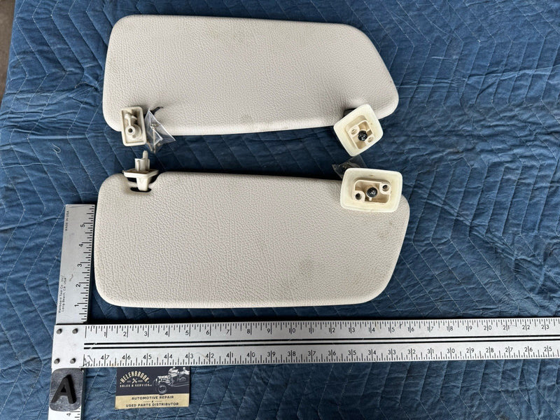 1986-1993 Volvo 240 244 245 Sun Visor Pair Left & Right White/Cream OEM #4808E
