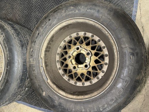 Corvette C2 C3 Honeycomb Aluminum Drag Wheels 12.5â Wide 15â Rim Set of 4 #4397E