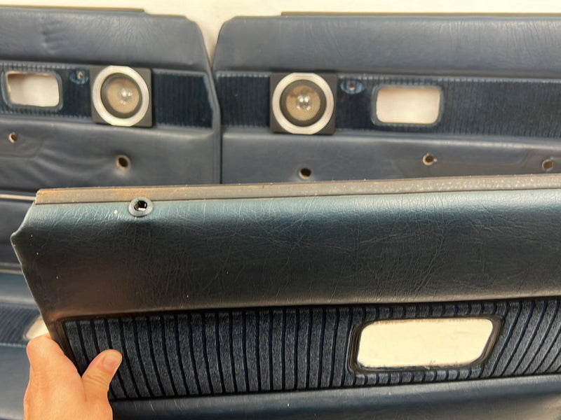 1975-1980 Volvo 244 240 Door Card Trim Panel Blue Set of 4 OEM #5303EM