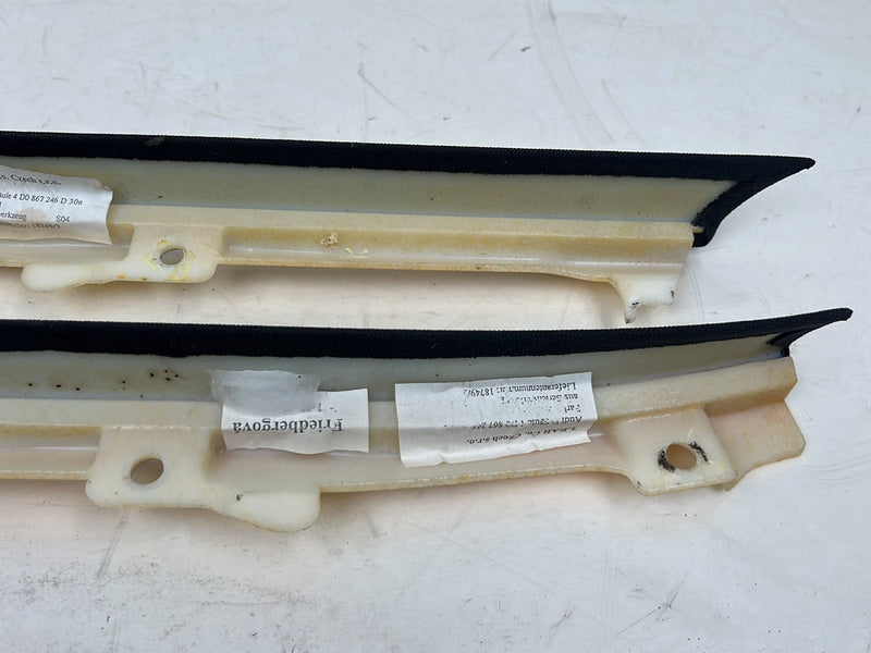 1996-2003 Audi S8 D2 A8 Upper Roof C to D Pillar Trim Pair Black OEM #6557EM