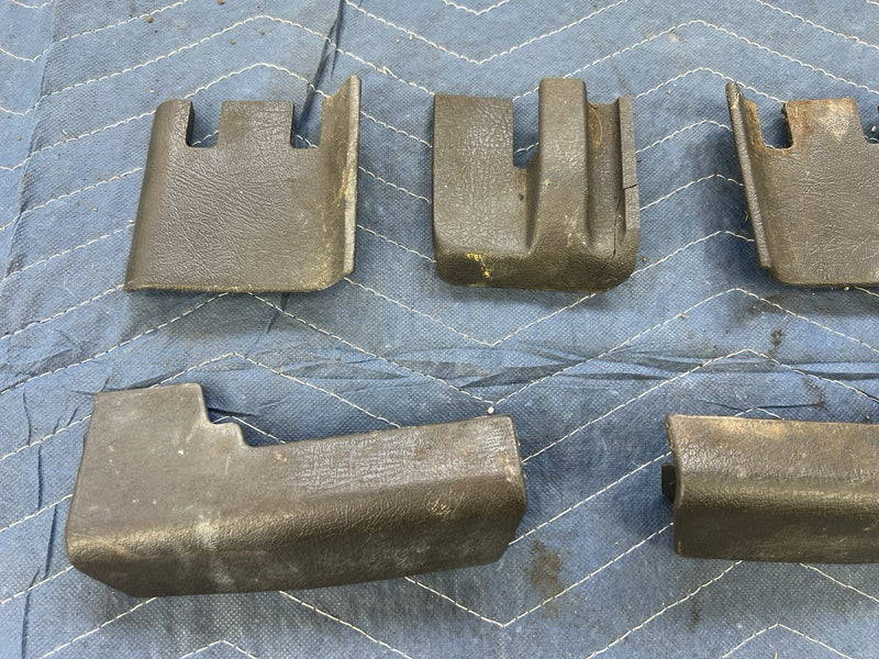 1993-1997 Volvo 850 850R Lower Seat Track Trim Covers Charcoal Set OEM #4531E
