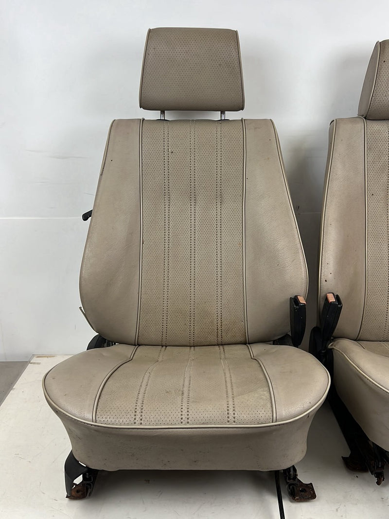 1984-1993 BMW 318i E30 Front Left & Right Bucket Seat Pair Beige OEM #6736EM