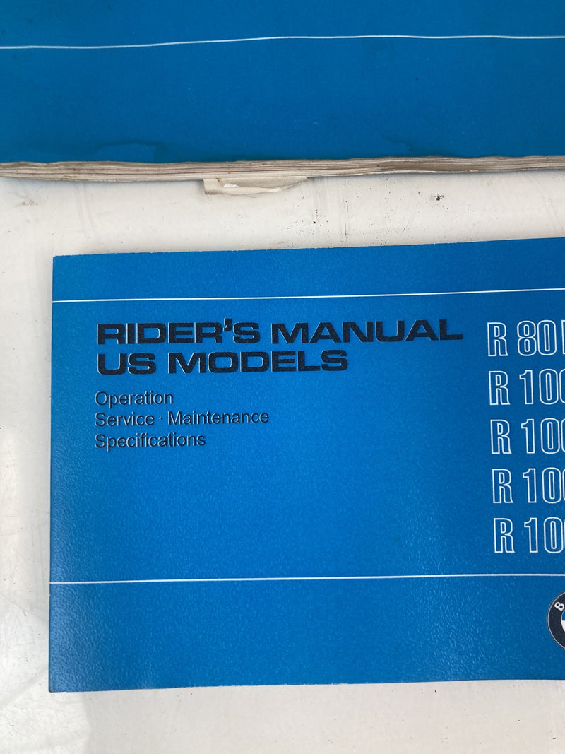 1983 BMW R80RT - Owners Manual