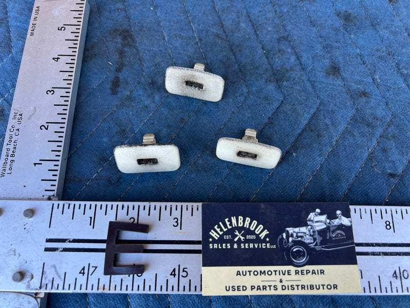 1986-1993 Volvo 240 244 245 Retaining Clip Fastener Set of 3 White OEM #4395EM