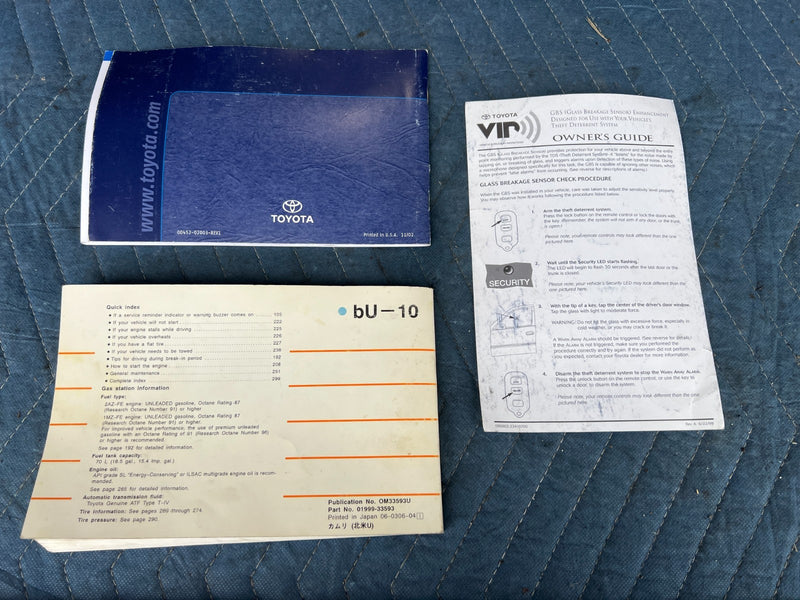 2003 Toyota Camry Owner's User Manual Pamphlet Guide OEM #5006EM