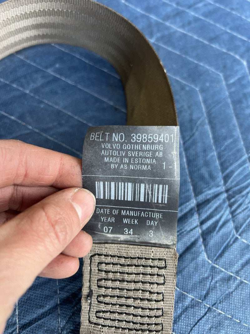 2008-2013 Volvo XC70 Wagon Passenger Rear Seat Belt Retractor Tan OEM #4362E