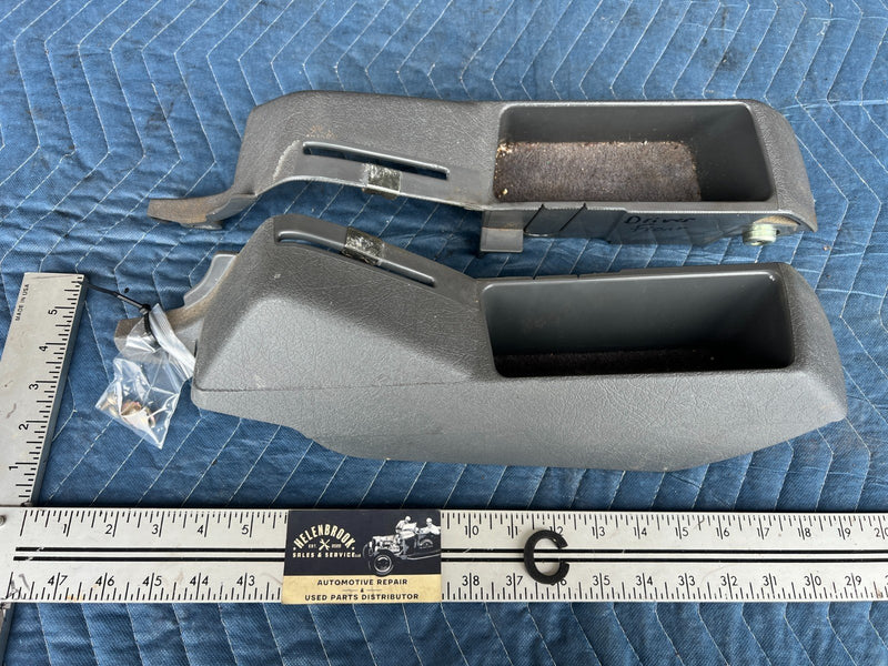 1989-1995 Volvo 740 940 Front RH & LH Door Storage Trim Pair Gray OEM #3674EM