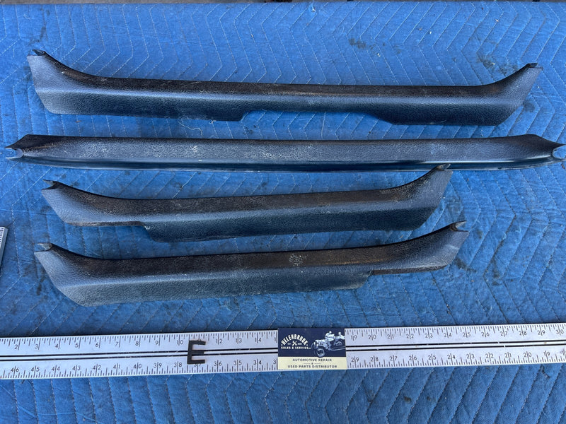 1986-1993 Volvo 240 244 Sedan Door Sill Scuff Trim Entry Black Set OEM #4388EM