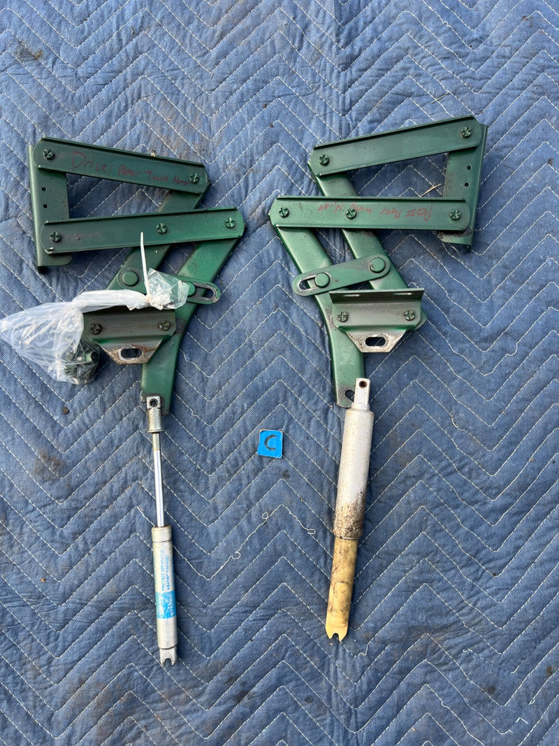1967-1974 Volvo 140 142 Coupe Rear Right Left Trunk Hinge Pair Green OEM #4889EM