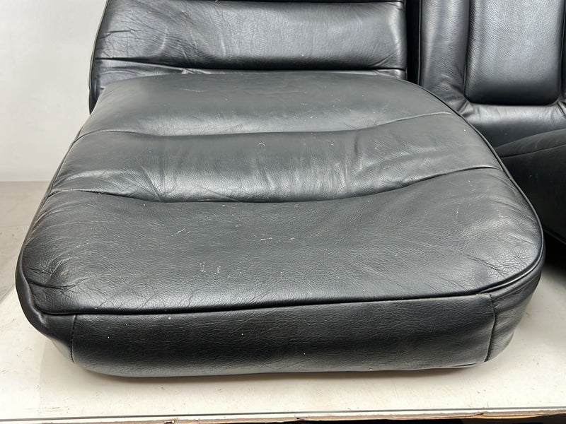 1990-1992 Volvo 740 745 940 Wagon Black Leather Rear Seat Assembly OEM #5985EM
