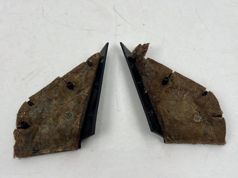 1990-1992 Volvo 740 745 940 Corner Mirror Trim Interior Black Pair OEM #5851EM