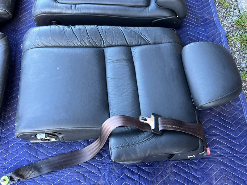 1993-1997 Volvo 850 Split Bench Rear Seat Assembly Gray Leather OEM